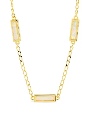 Pavati Gemstone Station Necklace