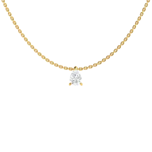 Pear solitaire necklace