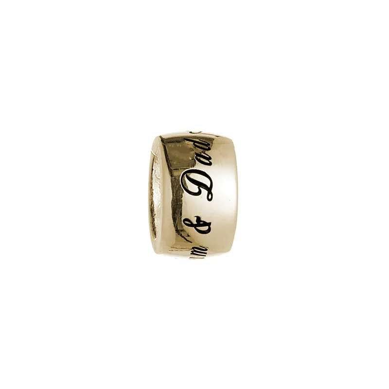 Personalised Gold Mojo Charm Bead