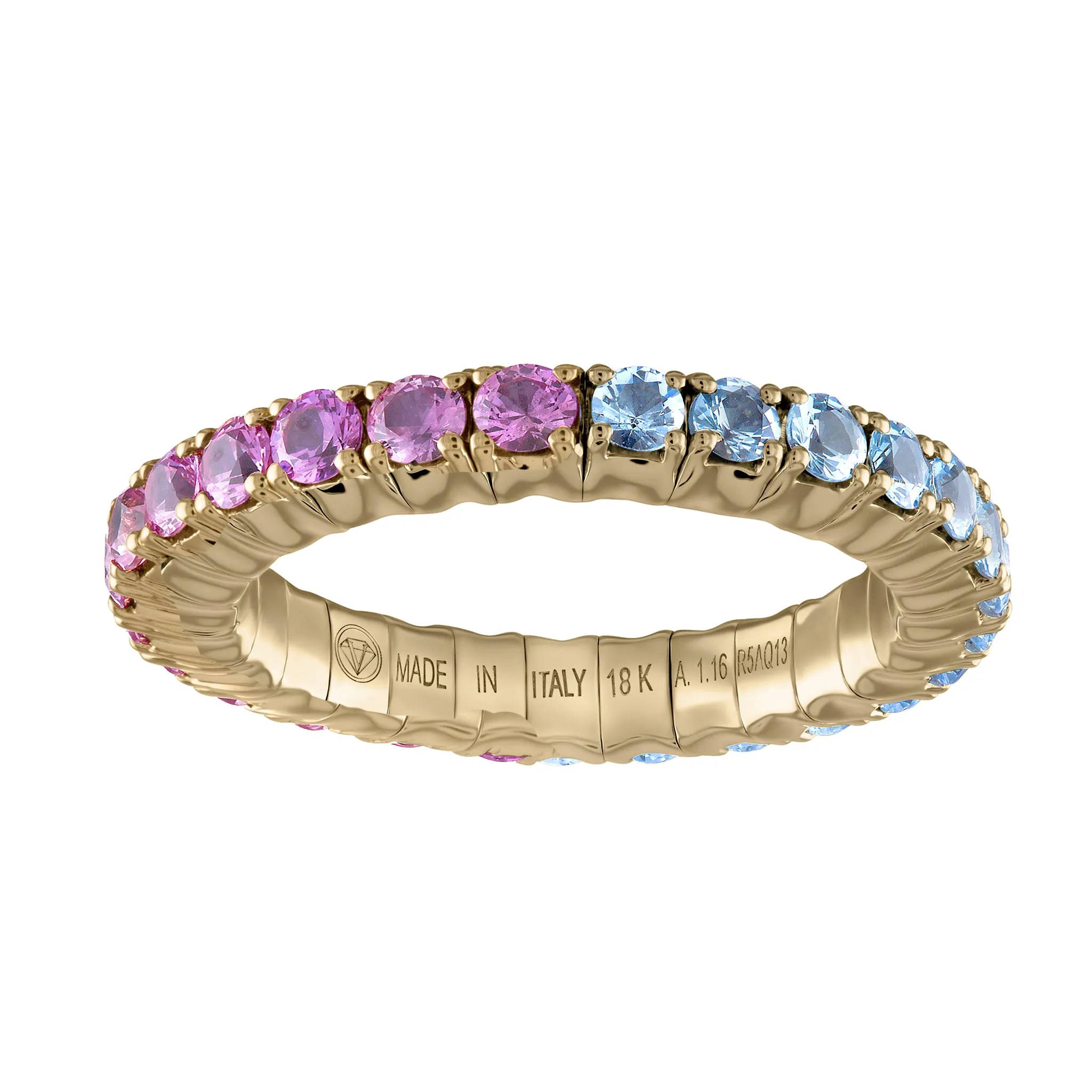 Pink & Light-Blue Sapphires · Duet Rings