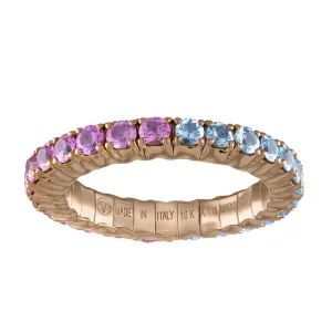 Pink & Light-Blue Sapphires · Duet Rings