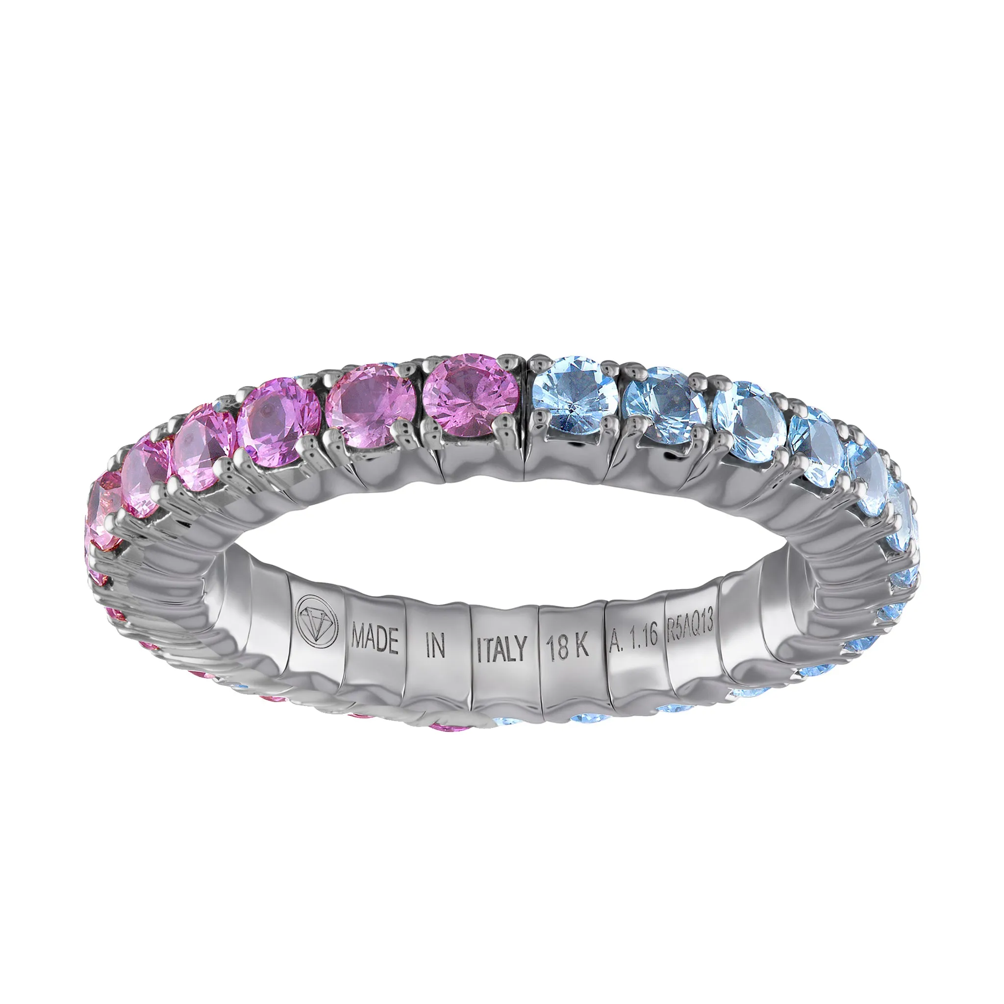 Pink & Light-Blue Sapphires · Duet Rings