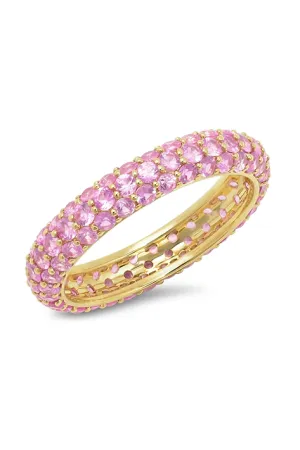 Pink Sapphire Domed Ring