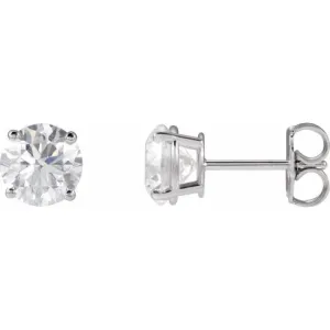 Platinum 7 mm Lab-Grown Ruby Stud Earrings