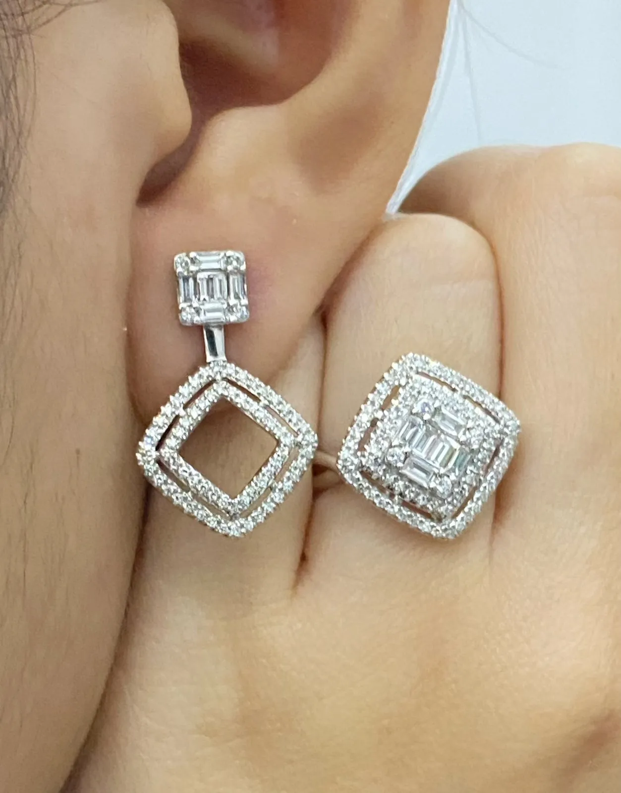 PREORDER | Multi-Wear Square Dangling Set 14kt