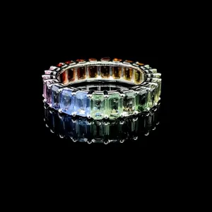 PREORDER | Rainbow Sapphire Full Eternity Ring (Size 9.5) #EternityByLVNA