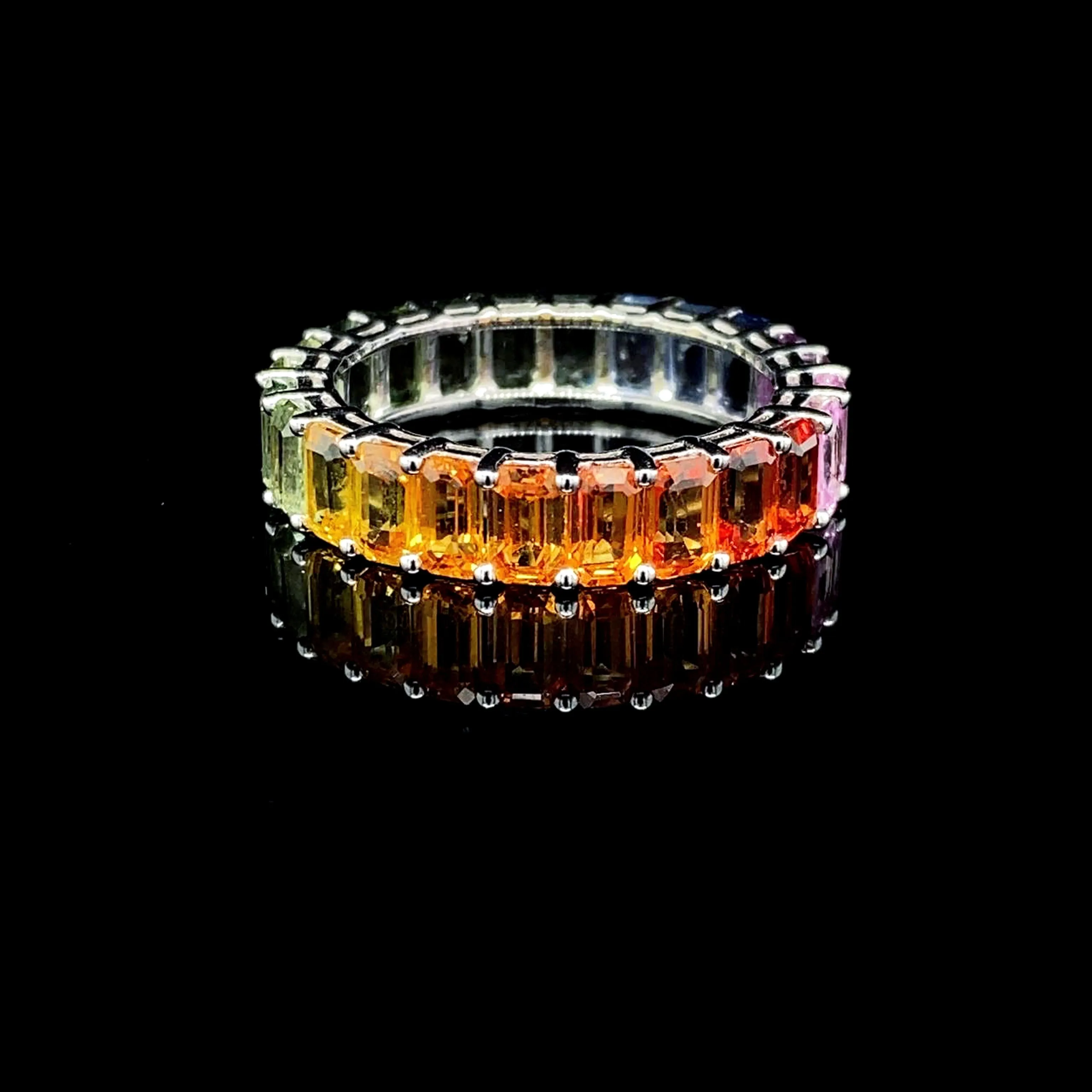 PREORDER | Rainbow Sapphire Full Eternity Ring (Size 9.5) #EternityByLVNA