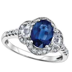 "SAMANTHA" SAPPHIRE & DIAMOND RING