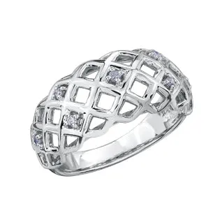 "SHASHA" STERLING SILVER DIAMOND RING