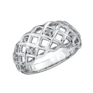 "SHASHA" STERLING SILVER DIAMOND RING