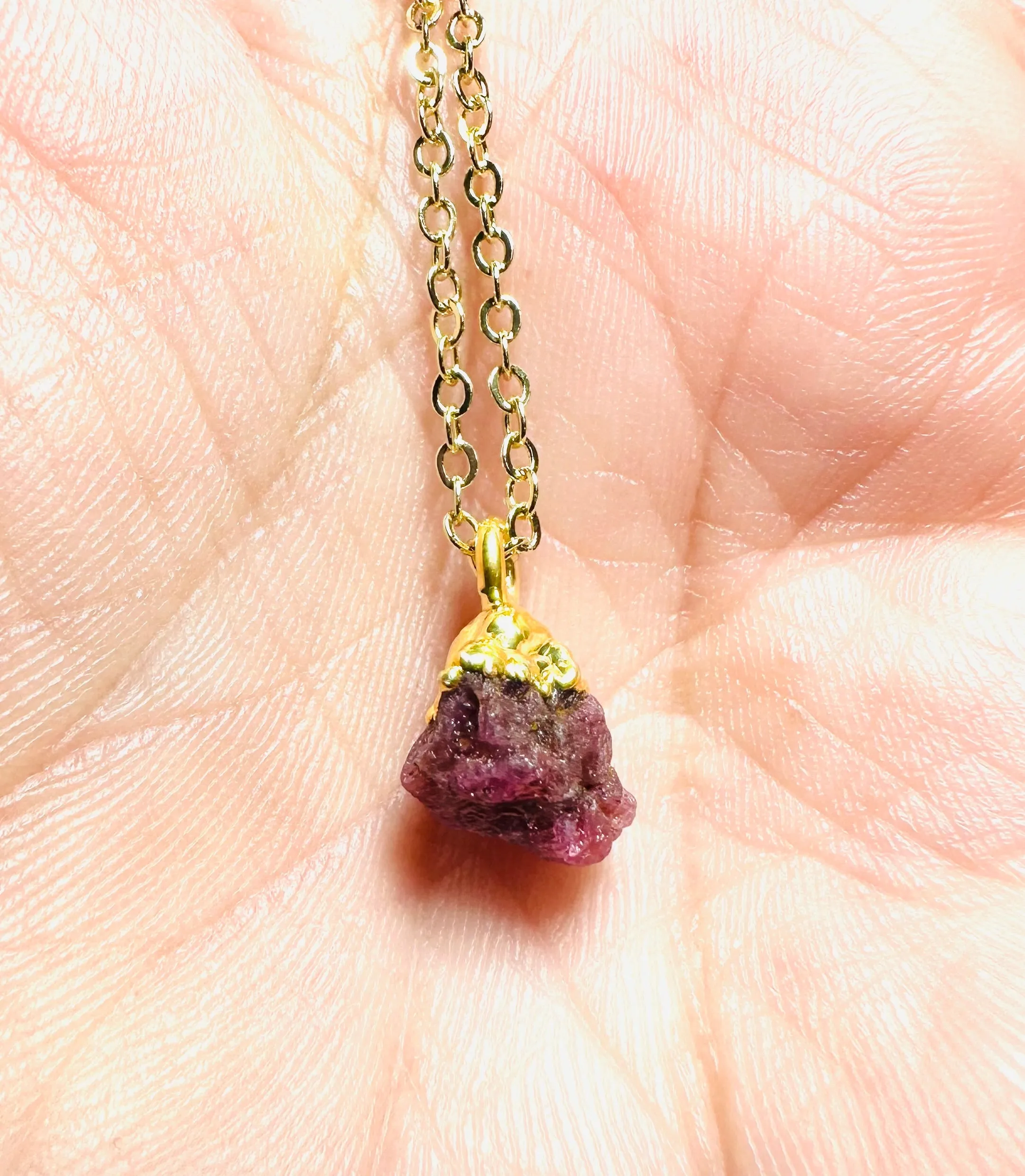 Raw Gemstone Necklace/ Affordable Gifts-UNI-T