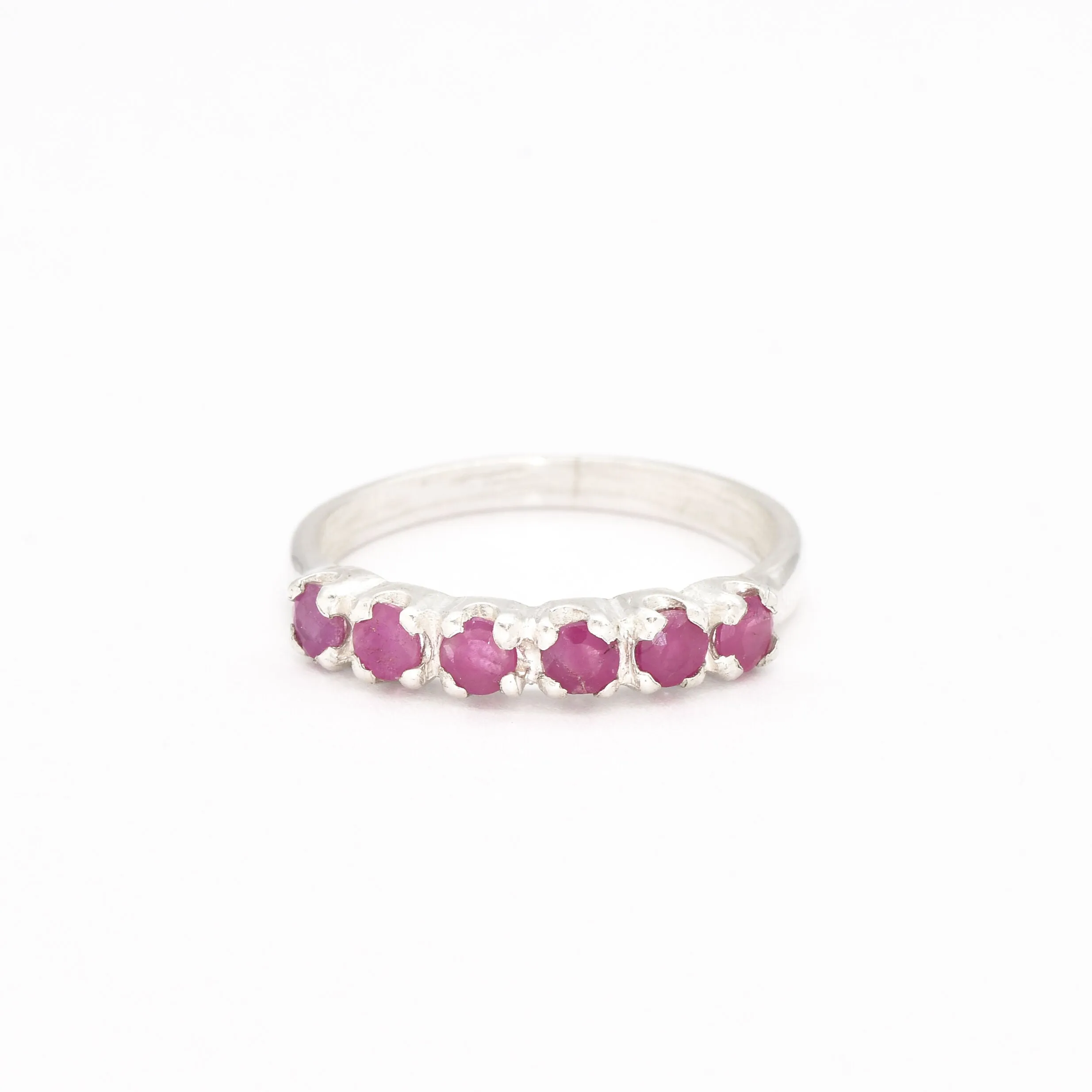 Red Eternity Ring - Natural Ruby Ring, July Birthstone Ring