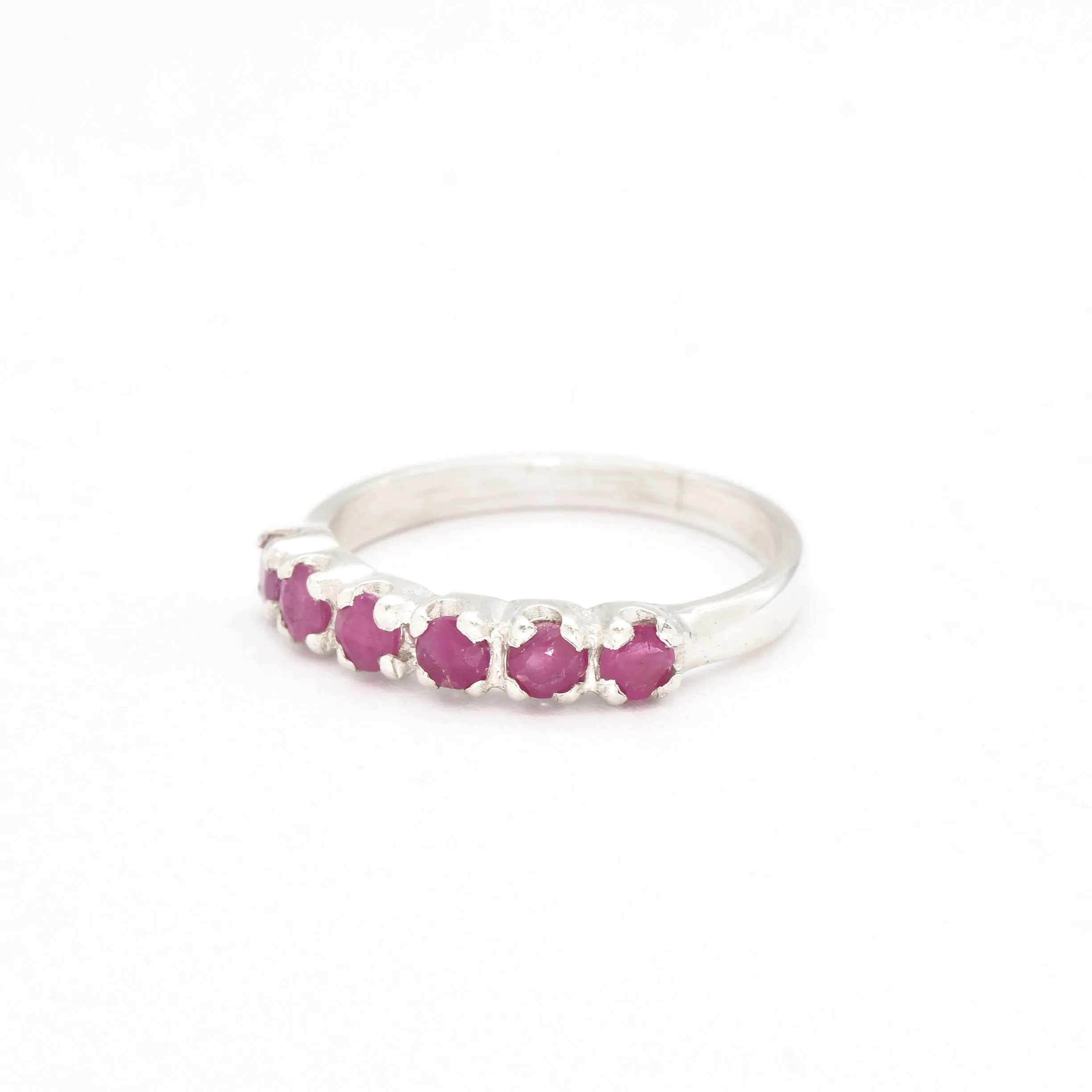 Red Eternity Ring - Natural Ruby Ring, July Birthstone Ring