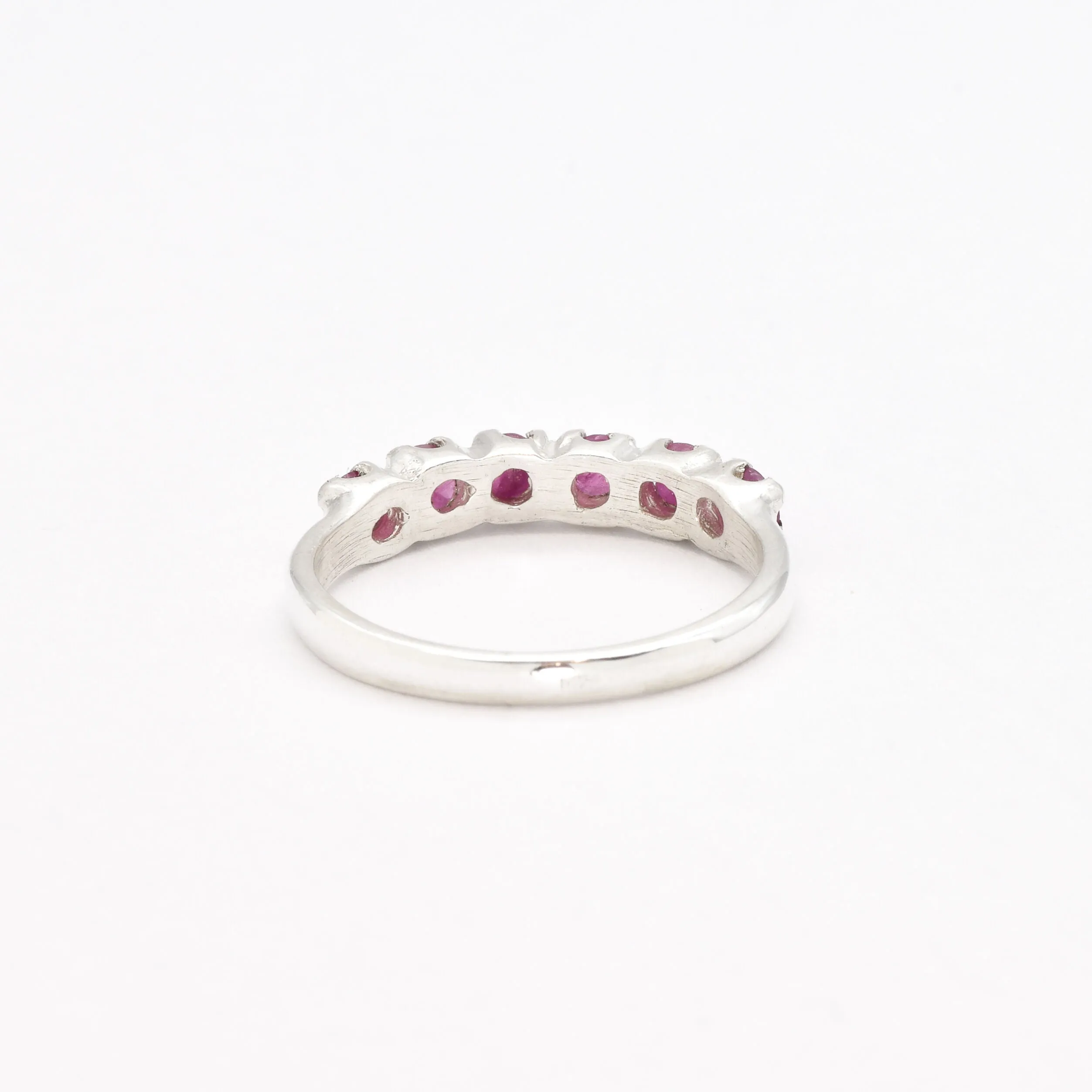 Red Eternity Ring - Natural Ruby Ring, July Birthstone Ring