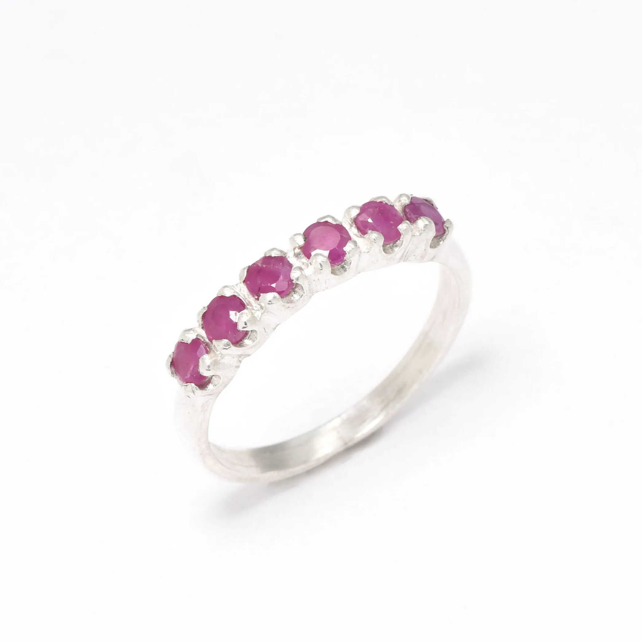 Red Eternity Ring - Natural Ruby Ring, July Birthstone Ring