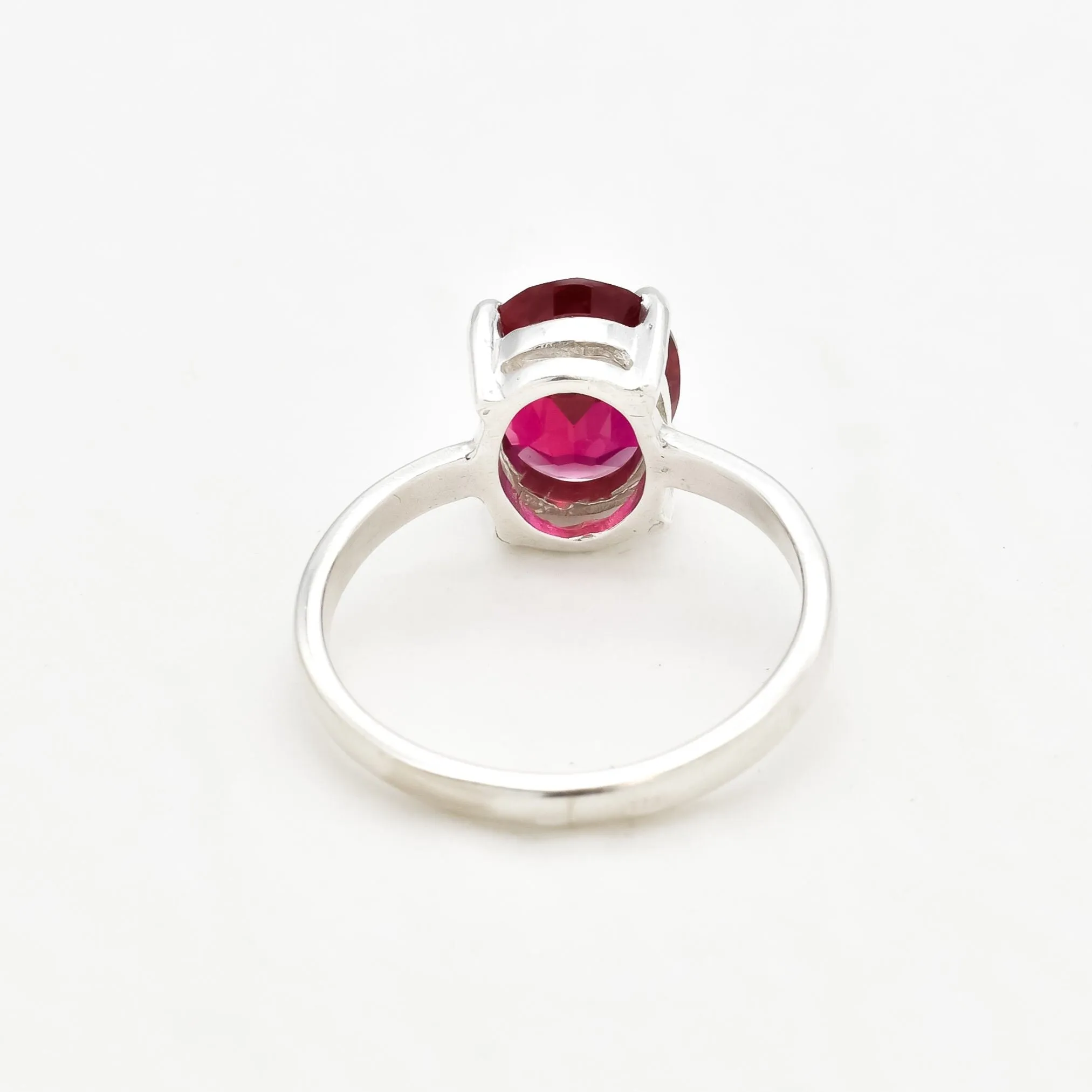 Red Ruby Ring - Red Engagement Ring - Dainty Promise Ring