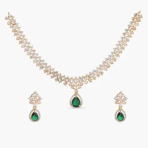 Rosemary CZ Green Necklace Set