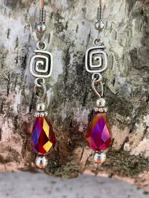 Ruby Teardrop Earrings