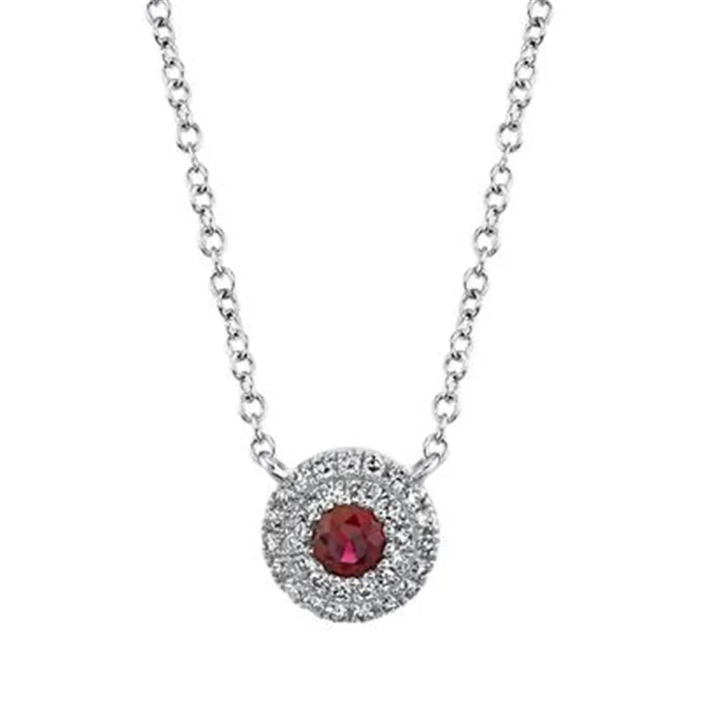 Shy Creation Ruby & Diamond Necklace