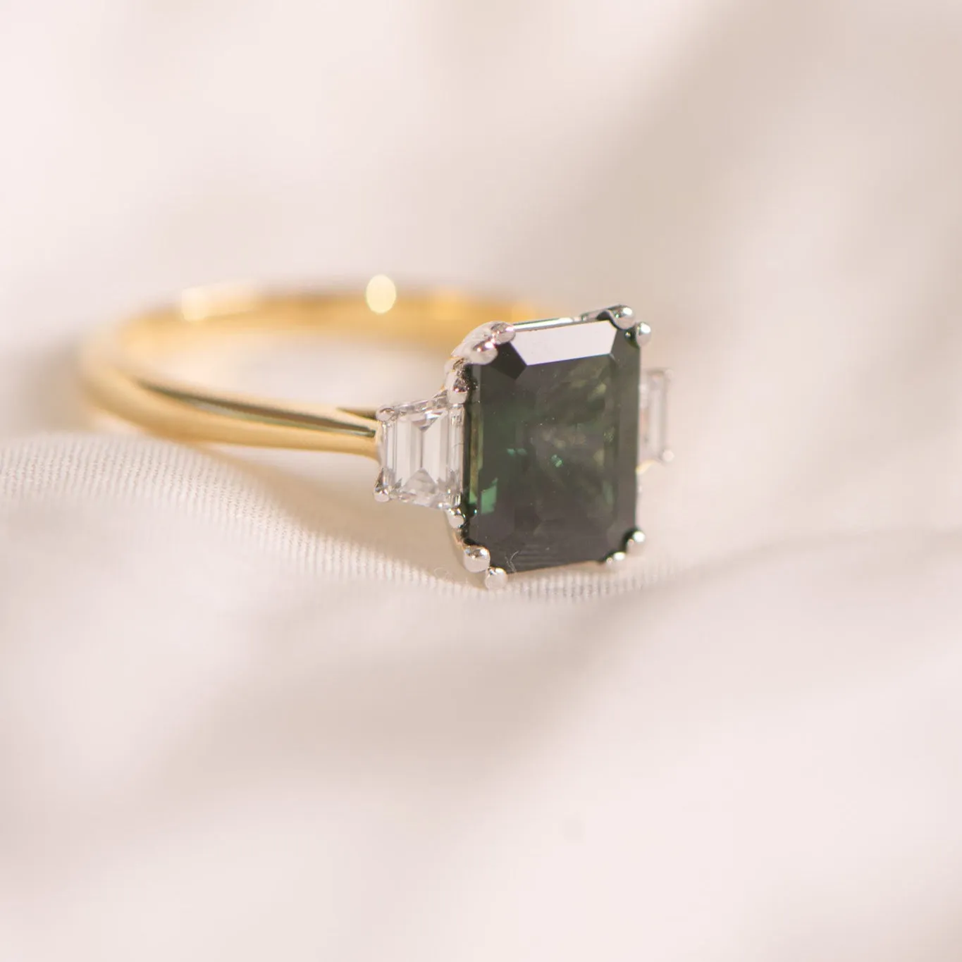 Sierra | Sapphire and Diamond Engagement Ring