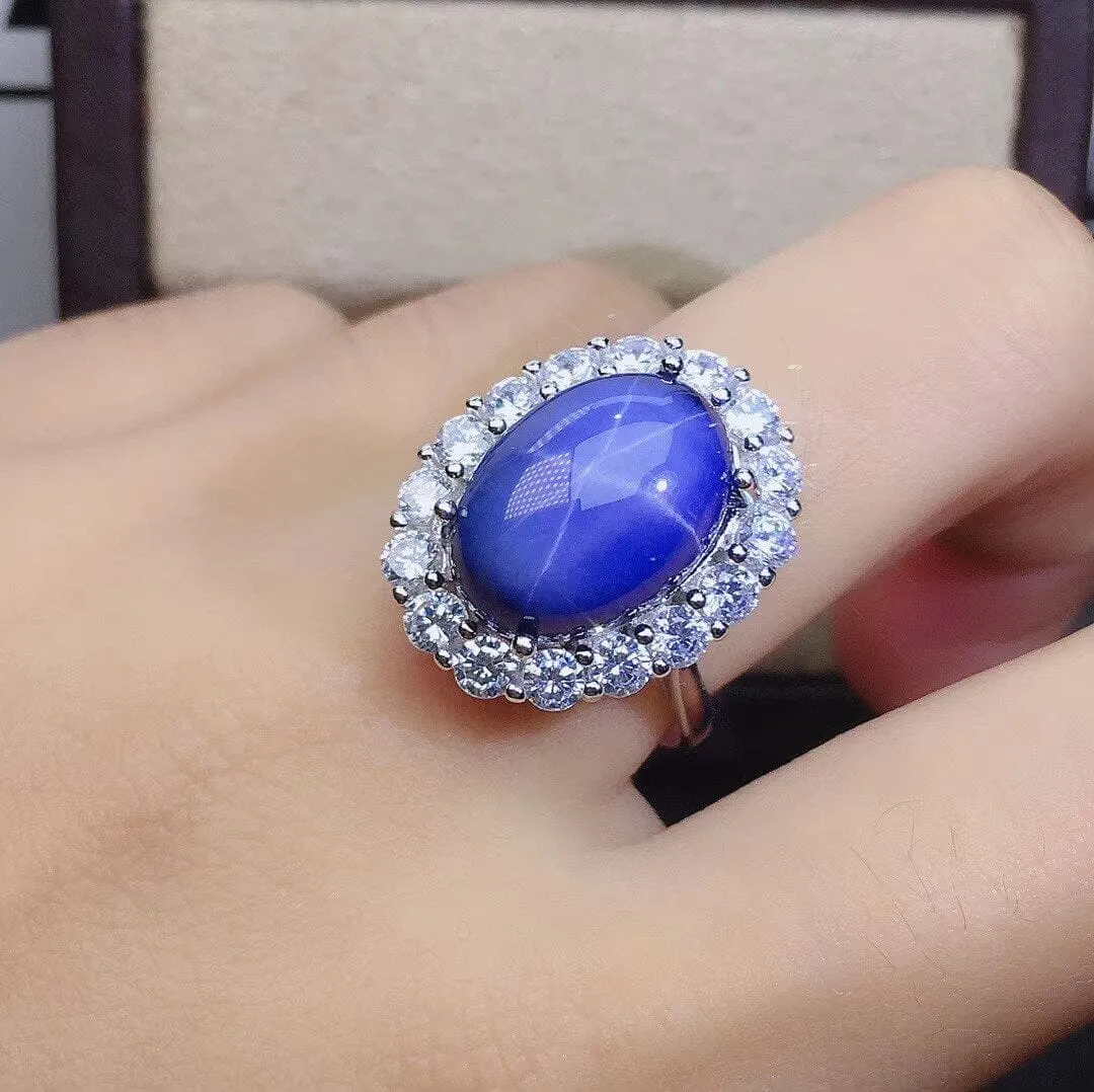 Star Sapphire 925 Sterling Silver Ring