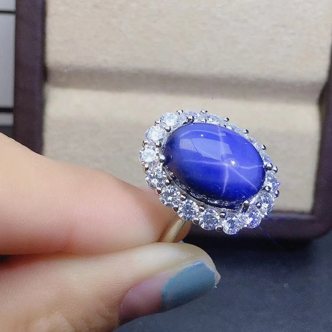 Star Sapphire 925 Sterling Silver Ring