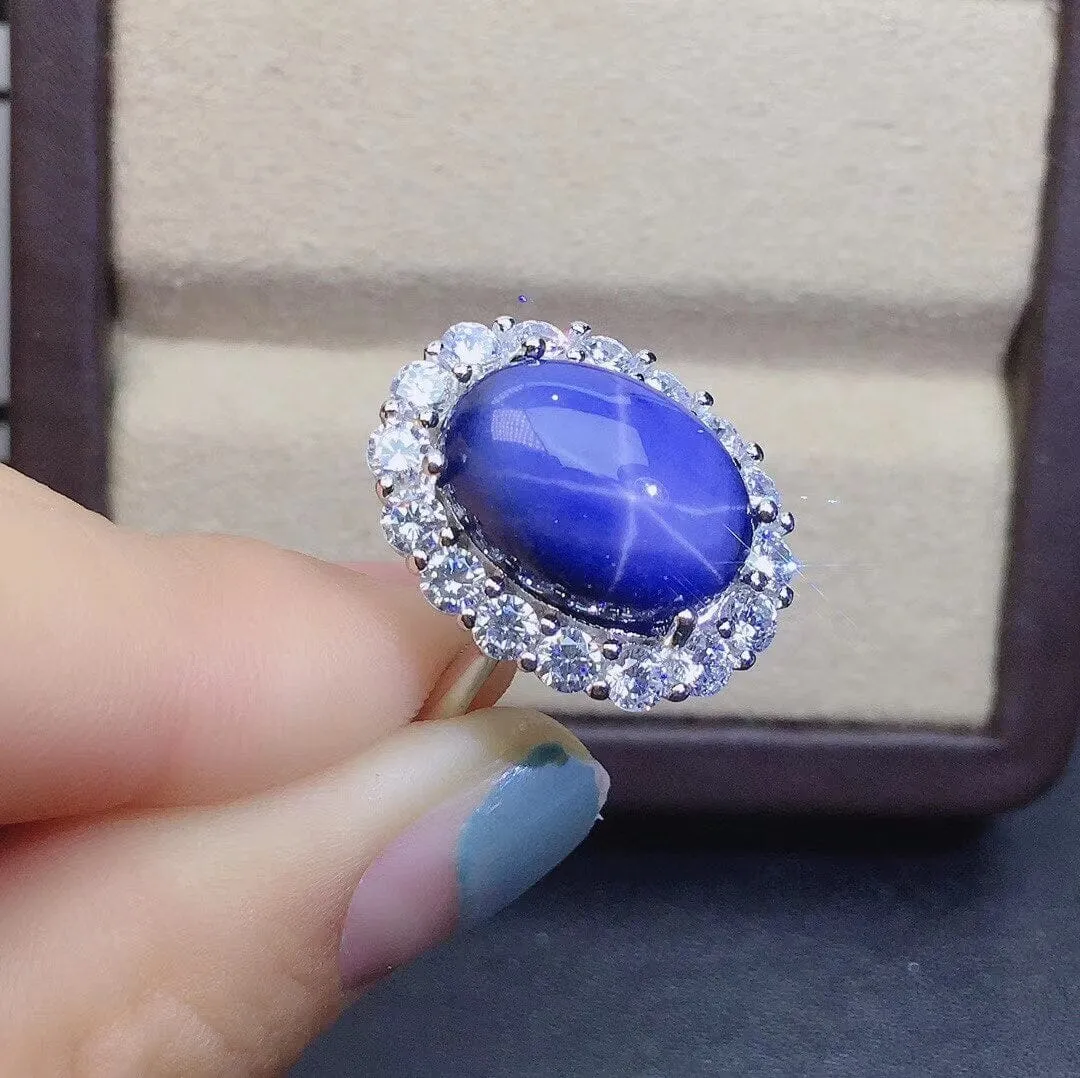 Star Sapphire 925 Sterling Silver Ring