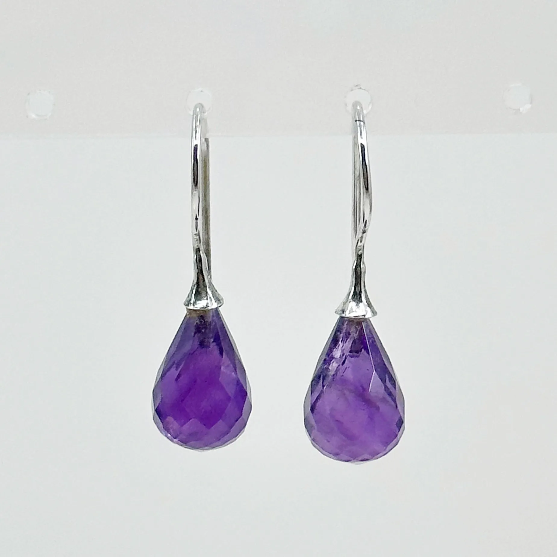 Sterling silver amethyst earrings GM73