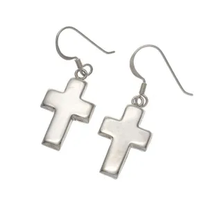 Sterling Silver Cross Earrings