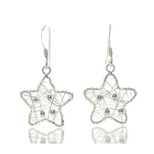 Sterling Wire Star Earrings