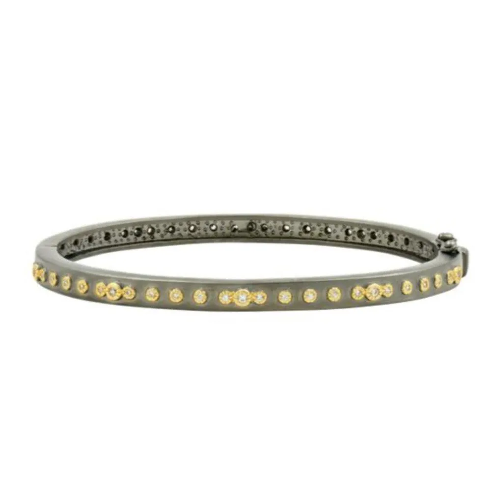 Studded Eternity Hinged Bangle