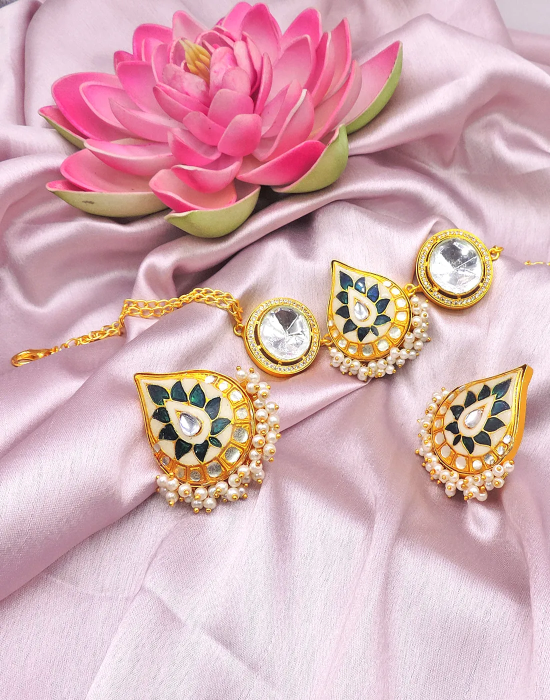 Teardrop Kundan Necklace