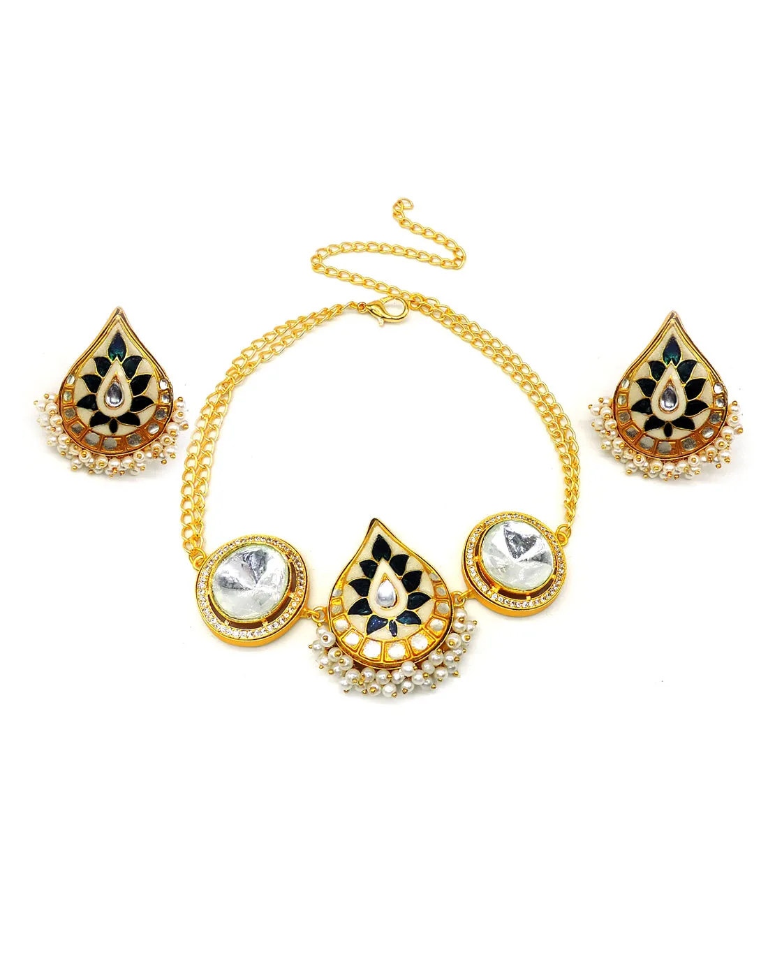 Teardrop Kundan Necklace