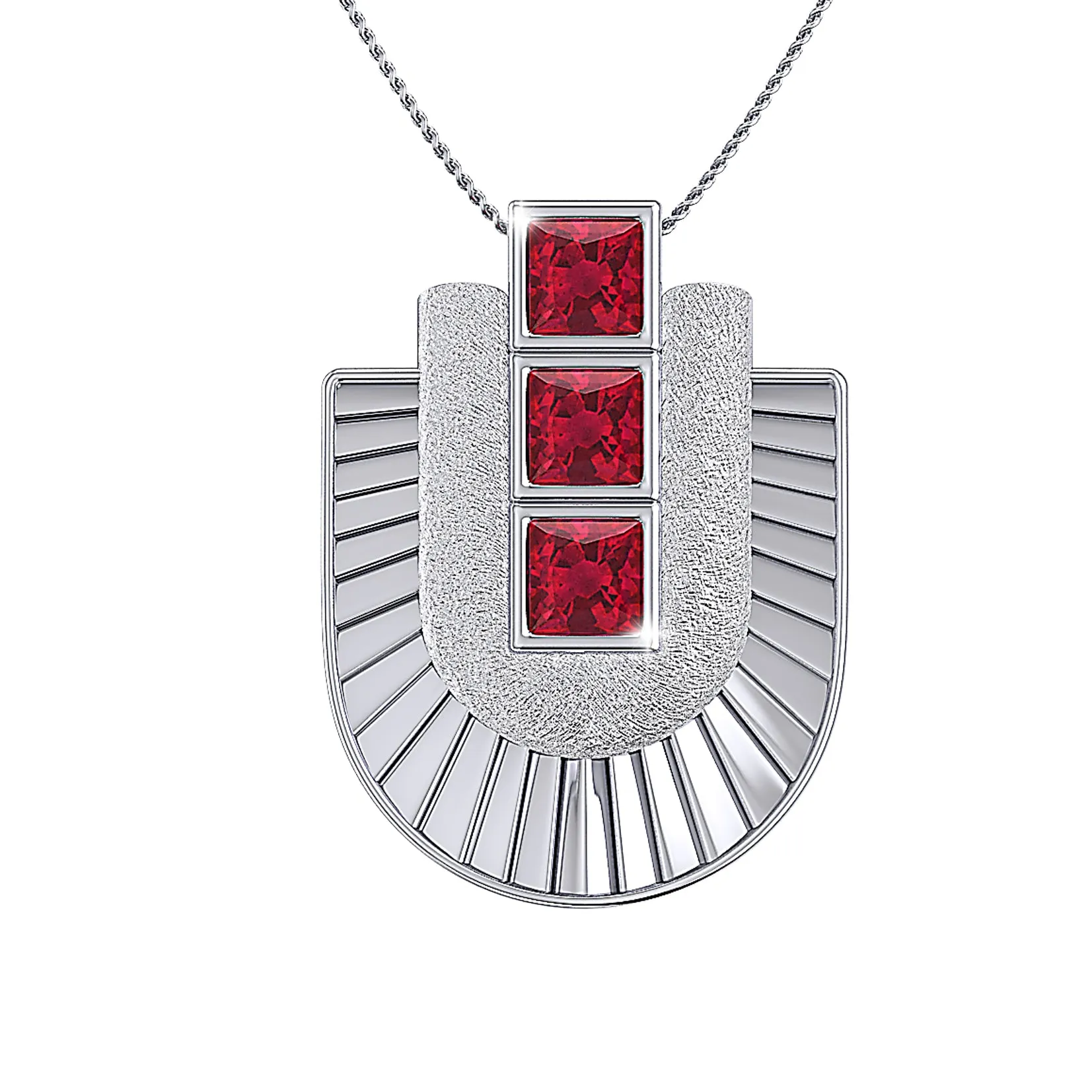 THE RUBY HORSESHOE CHARM PENDANT