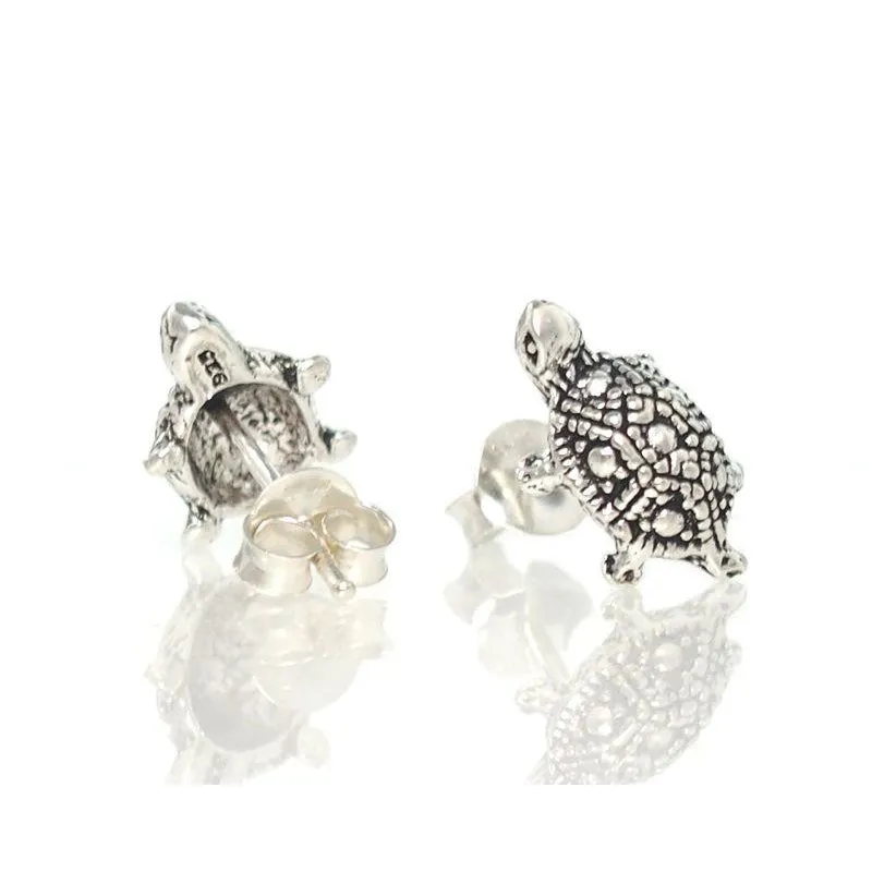 Turtle Sterling Silver Stud Earrings