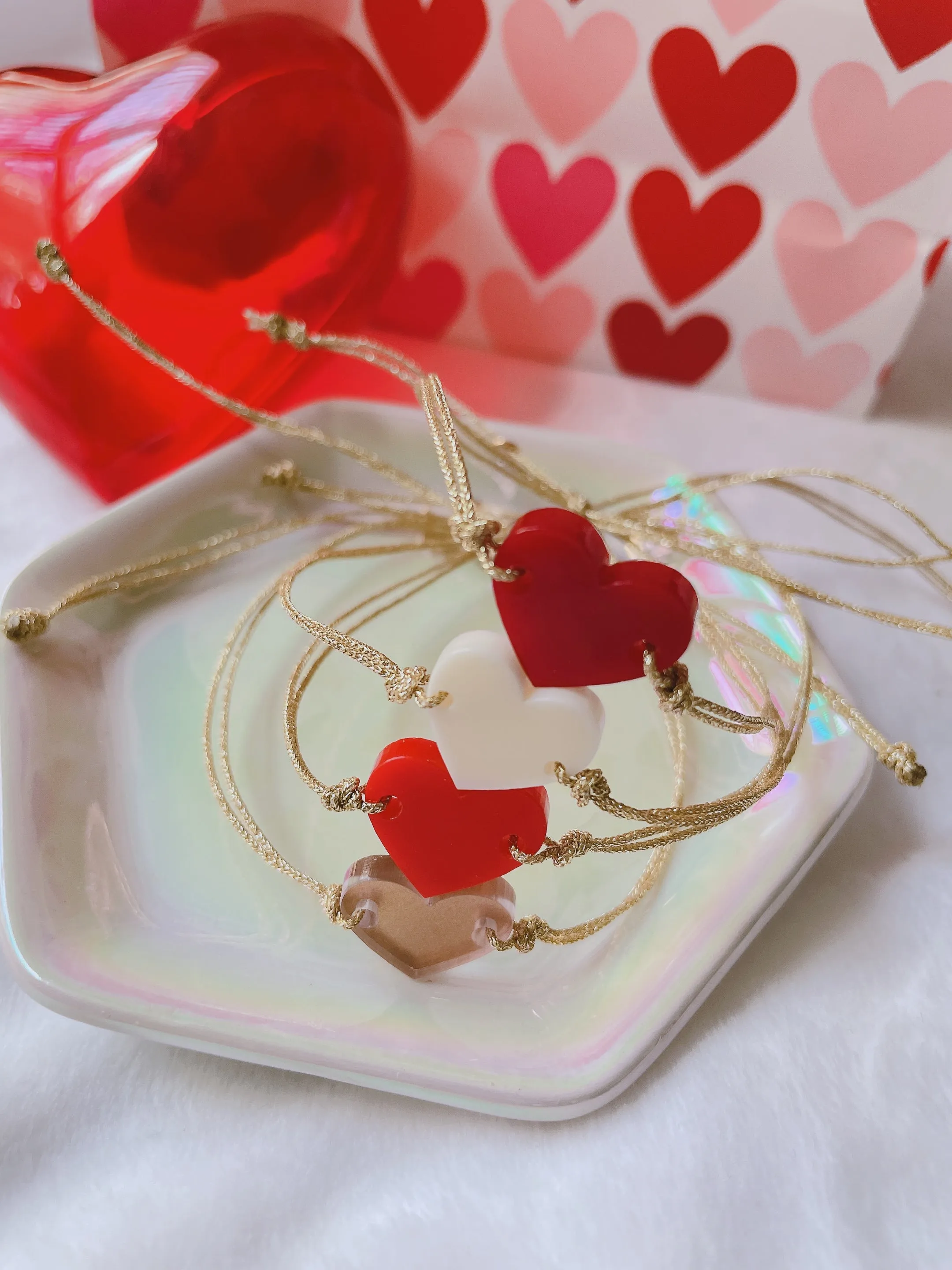 Valentine’s heart  bracelets