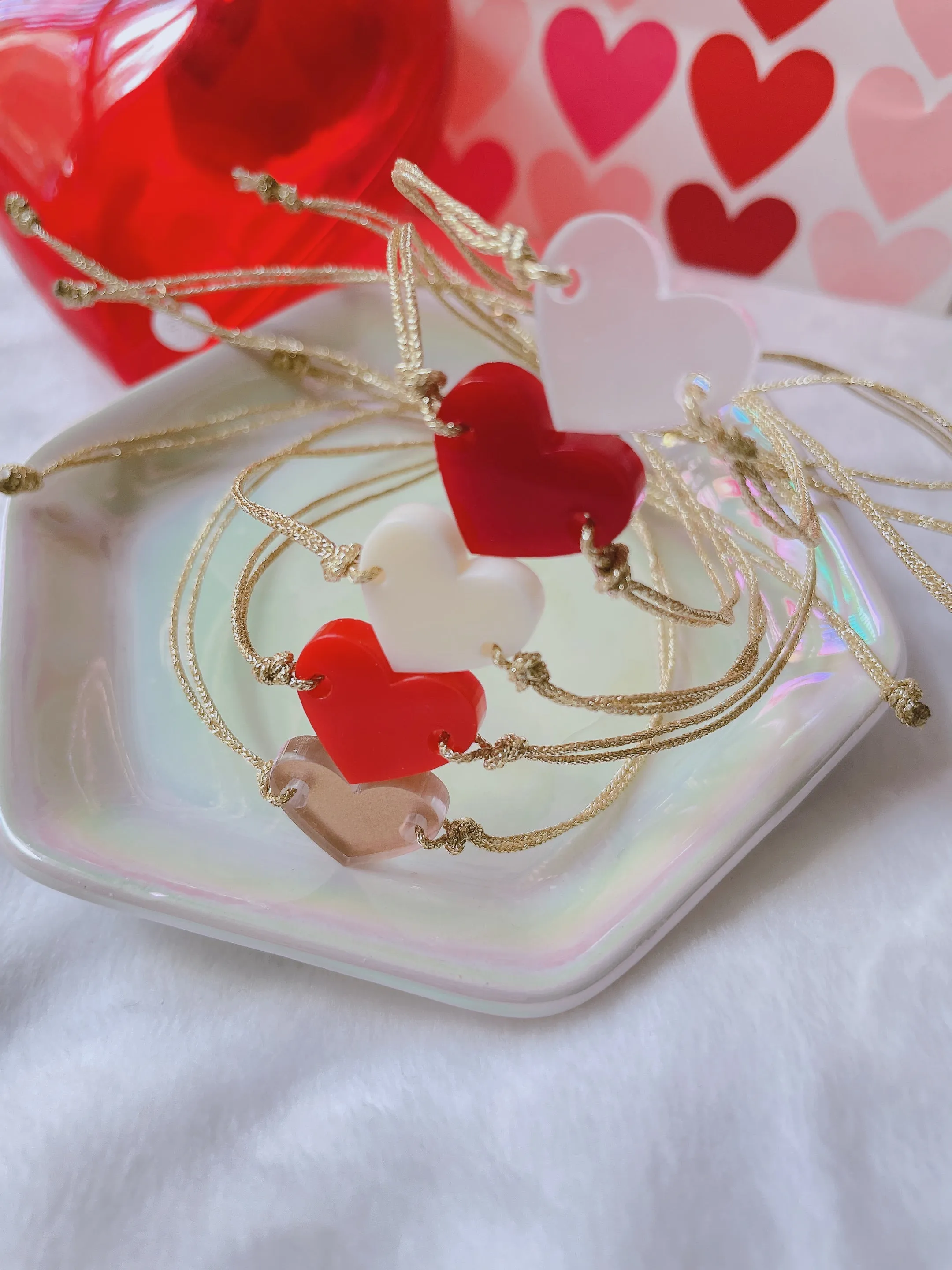 Valentine’s heart  bracelets