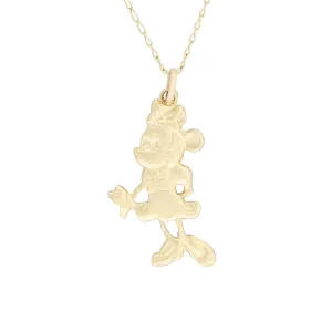 Vintage 14k Minnie Mouse Charm Necklace