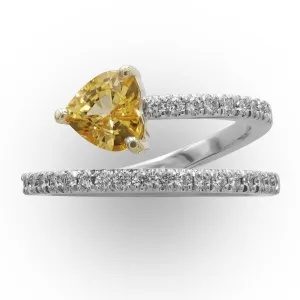 Yellow Sapphire Heart Ring