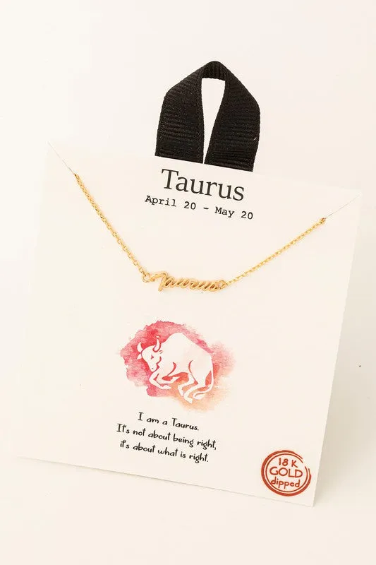 Zodiac Gold Dainty Necklaces